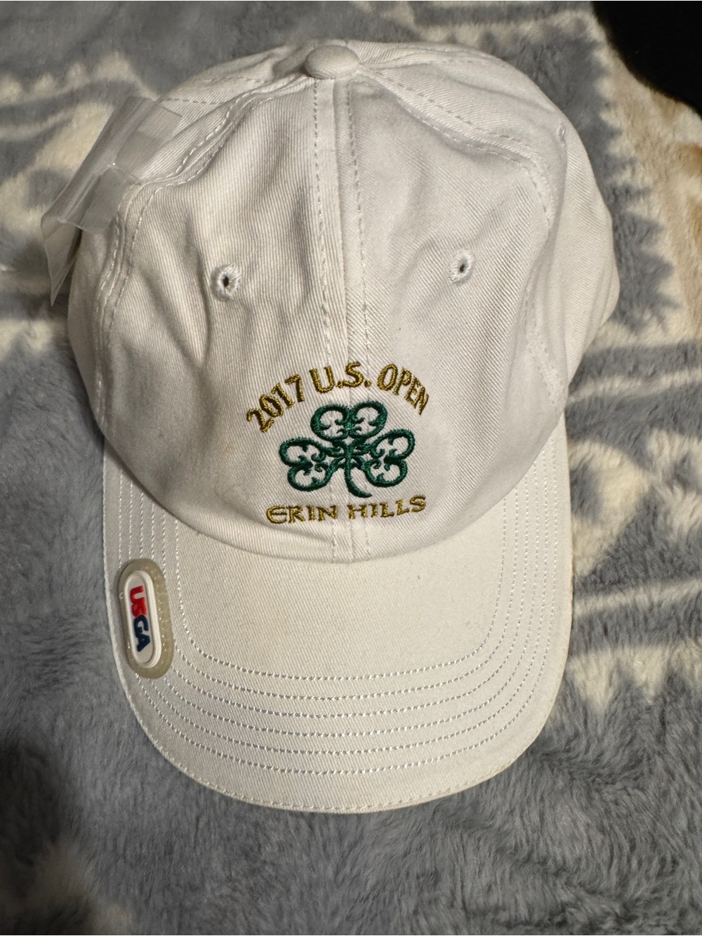 U.S. Open Erin Hills White Embroidered Baseball Cap